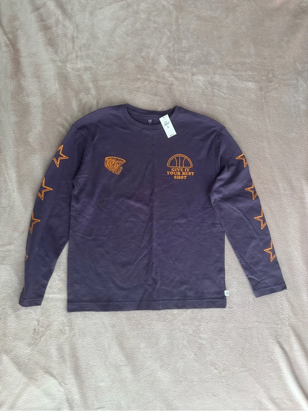 NWT GAP Purple Long Sleeve tee - size XL